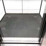 Elevator foot print floor graphics